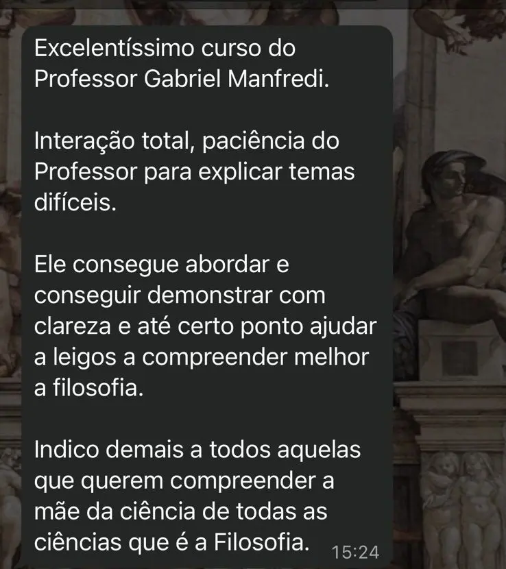 Mensagem de aluno